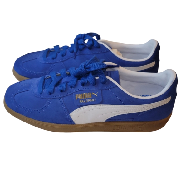 NEW Puma Palermo Lace Up Men's Blue Casual Sneakers Size 10.5 - Picture 5 of 12